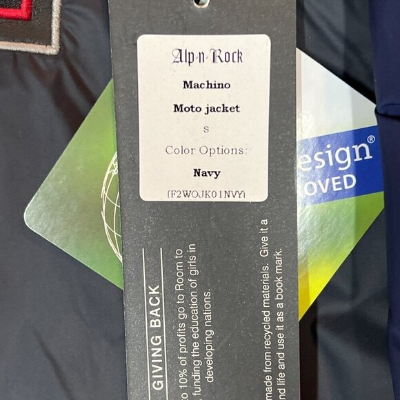 Alp-N-Rock Moto Jacket Blue Black Ski Snow Resortwear Designer Winter Small - Picture 10 of 16